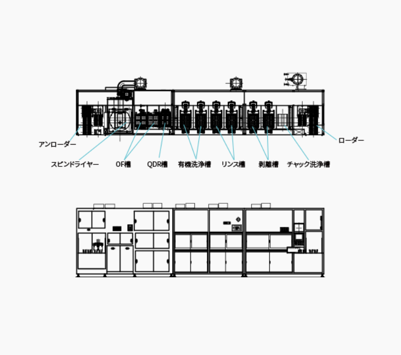 SU　4カセット処理　10槽×スピンドライヤー式